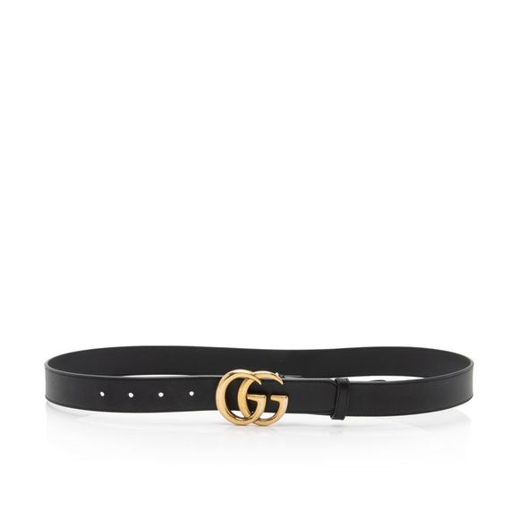 Gucci Leather GG Marmont Slim Belt - Size 36 / 90 - Picture 2 of 4